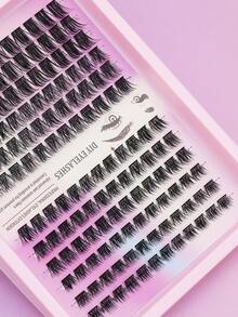 Ayrmilla 144 Clusters Lashes 9-16mm Individual Strip Lashes Easy To Apply, Beginner Friendly Quick Application No Skill Needed Faux Mink Lashes - C - View 4