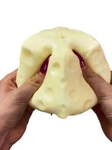 1 pieza Juguete antiestrés de queso, cubo de queso gigante, pelota antiestrés de juguete, juguete antiestrés con forma de queso, pelota apretable, sin rebote, juguete antiestrés para los dedos, juguete de queso para niños, juguete antiestrés crujiente, juguete antiestrés > Juguete apretable para niños - Multicolor - Ver 7