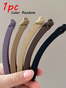 5/1pc Matte Minimalist Twist Hair Clips, Solid Color Banana Hair Clips, Suitable For Daily Wear, Parties, Work, Perfect For Washing Face And Showering Hairstyles - Multicolor - View 8