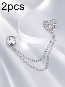2/1pc Rhinestone Heart-Shaped Flower Pant Leg Shortening Buttons, Prevent Pant Legs From Dragging. Hidden Button Pant Leg Closure Design, Seamless Fit, Effectively Prevent Pant Legs From Dragging. Suitable For Jeans And Casual Pants, Waterproof, Portable, Durable - A - View 16