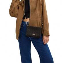 Tas Selempang Wanita Coach Slim Chain CW204IMXAQ - Warna kayu walnut dengan hitam CW204IMXAQ - View 2
