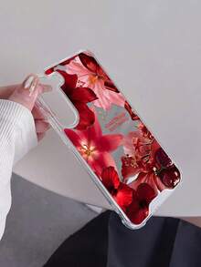 Y2K 清新紅花印花化妝鏡手機殼，相容 iPhone 17 16 Pro Max、13、15 以及 Galaxy A54 A14 A15 S23 S24 S24ultra S25 S26 A60，防水、防摔、防刮 - 彩色 - 查看 6