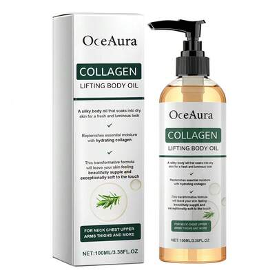 Collagen Body Oil Firming Lifting Whole Body Skin Massage Essential Oil Deep Hydration Moisturizing Refreshing Rosemary Lift Body Oil Dry Skin Treatment