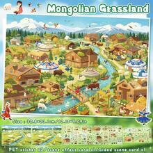 3 Sheets Sticker Material + 1 Scene Card + 1 Effect Image/Pack, Size 30.8*23.1cm, 3D Creative Fun Scene Stickers, Scrapbook Stickers, Suitable For Gifts, Office, Home, Classroom, Entertainment Toys, Student Scrapbook - A - View 5