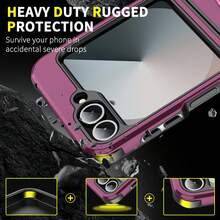 Encomende e Siga a Loja para Ganhar Cordão Grátis, Capa de Telefone Dobrável com Janela Deslizante de Lente, Suporte Anti-Queda + Capa de Telefone com Alça de Mão / Compatível com Samsung Z Flip8/Fold8/Flip7FE/Flip6/Fold8Ultra/Fold7/Fold6/ Find N6 / Compatível com Apple 18 Pro Max/18 Pro/18/17 Pro Max/16 Pro Max/15 Pro Max/14 Pro Max/13 Pro Max/12 Pro Max/11 Pro Max / S26/25/24/32/1U / 17T/17T Pro/15T/14T / Note 15 Pro+/Note 15 Pro 5G/Note 15 5G / Honor 600/600 Pro/600 Lite / V70/V50/V40 - Vermelho Cereja - Visão 4