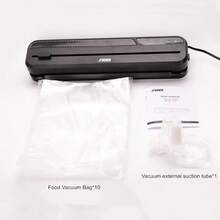 JFBONIN Powerful Food Vacuum Sealer, 55kPa Strong Suction, Dry & Wet Modes, External Vacuum System With 10 Vacuum Bags - EU C Type Plug(220-240V) - View 11