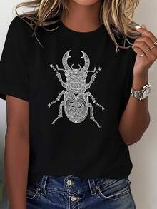 Women T-Shirts - 黑色 - 查看 8