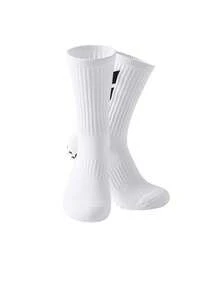 1 Pair/4 Pairs/6 Pairs Men's Non-Slip Dotted Towel Sole Breathable Striped Mid-Calf Socks Suitable For Football Training - Black and White - View 13