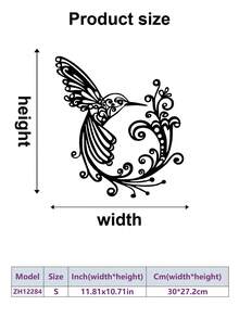 1pc Vintage Scroll Floral Hummingbird Iron Wall Decor, Exquisite Hollow Carved Bird Silhouette Hanging Ornament, Suitable For Home, Garden, Indoor/Outdoor, Farmhouse, Yard, Porch, Living Room, Bedroom, Dining Room, Beautiful Bird Decoration, Wall Hanging And Halloween, Ideal Gift Choice - Hummingbird Decorations - View 7