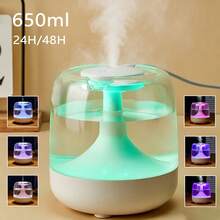 1 قطعة + جهاز ترطيب يعمل بالطاقة USB + موزع الزيوت الأساسية، 2 وضع رذاذ، 7 أوضاع إضاءة ليلية، تشغيل هادئ، أجواء أنيقة، هدية عطلة فاخرة، مناسب للمنزل وغرفة المعيشة والشركة والمكتب - رائعة وصغيرة الحجم - مشاهدة 2