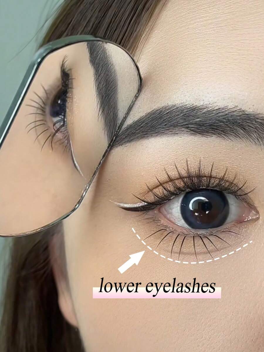 96 Clusters Cat Paw Lower Eyelashes, Transparent Stem Comfortable Band, Easy To Wear, Suitable For Beginners, Beautiful Lower Eyelashes Naturally Enhance Eyes, Rich Eye Makeup, Eyelash Clusters, False Eyelashes - C - View 1