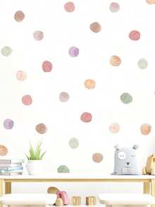 3pcs/Set Polka Dot Pattern Wall Stickers, Modern Color Block PVC Wall Stickers, Home Decor Stickers, Wall Stickers, Vinyl Stickers, Home Decor, Spring Decoration Supplies, Refresh Your Home, Holiday Decoration Stickers Gift, Birthday Graduation - Dots - View 6