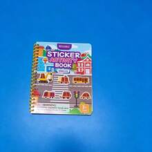 1pc Reusable Sticker Activity Book Set, Travel-Friendly Sticker Game Book, Multi-Scene Themed Travel Sticker Activity Book With Reusable Stickers, Fun Scene Game Book Collection - Multicolor - View 11