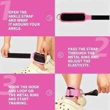 1 Set All-In-One Resistance Band Set, Help You Build Perfect Peach Butt, Suitable For Glute Kickback Training, Hip Shaping And Home Fitness - A - View 11