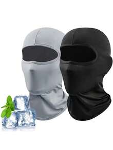 1pc Or 2pcs Unisex Solid Color Sun Protection Balaclava Headwear Set, Single Hole Full Face Mask For Cycling, Daily Outings, Hiking, Vacation, Fishing And Outdoor Activities Ski Masks - Multicolor - View 6