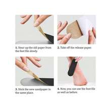 1pc 10pcs Stainless Steel Foot File Callus Remover, Pedicure Tools, Removable Refill Emery Paper For Foot Care - Multicolor - View 4