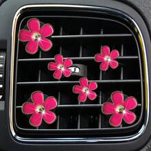 6pcs Alloy Daisy Car Air Vent Fragrance Clip Car Air Conditioner Decor - A - View 9
