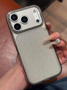 奢華亮片閃亮透明軟質手機背殼，適用於 iPhone 17 Pro Max 17 16 15 14 13 Pro Max 15 16 Plus 17Air，閃亮相機保護殼 - 透黑 - 查看 2