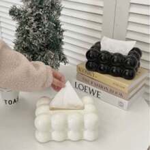 1pc Large Luxury Home Desktop Tissue Box For Living Room, Spring Cloud Design - Multicolor - View 2