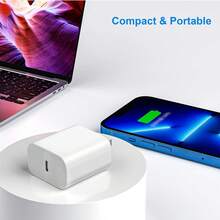 磁吸快充套裝 20W USB C 壁式充電器 + 15W 磁吸無線充電器 Type C 接口 超強磁吸吸附 相容 iPhone 17 Pro Max/17 Pro/17/16/15 手機 便攜式快速無線充電 - 查看 9