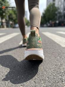 EDIXIM Tênis Esportivos Femininos 2026 Verão Novo Tênis de Corrida Respirável de Malha Sola Macia Tênis para Pular Corda Tênis de Corrida em Estrada com Absorção de Choque - cor de areia - Visão 5