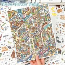 3 Sheets Sticker Material + 1 Scene Card + 1 Effect Image/Pack, 3D Creative Fun Scene Stickers, Planner Stickers, Suitable For Gifts, Office, Home, Classroom, Entertainment Toys, Student Planner - A - View 10