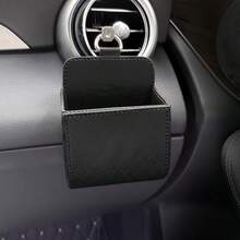 Car Air Vent Storage Box, Exquisite Rhinestone + Durable Leather Material, Hanging Design, Phone And Sundries Can Be Placed Freely - Car Air Vent Storage Box - View 10