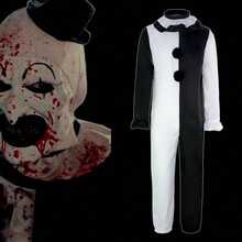 1 Set Cosplay Costume, American Movie Male Lead Art Same Style Broken Soul Clown 2 Performance Outfit (Mask Not Included) - Black and White - View 3