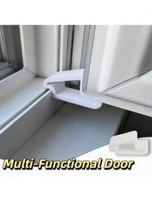 Door & Window Stopper | Durable Anti-Collision Buffer Strip & Track Lock Set – Suitable For Balcony Partition, Ventilation & Privacy Protection | Easy Installation, Suitable For Patio Doors - Multicolor - View 3