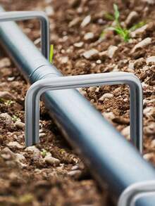 U-Shaped Garden Stakes, Heavy-Duty Fence Posts, Lawn Staples, Galvanized Landscape Nails For Securing Grass Lawn Barriers And Ground - Multicolor - View 9