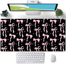 Alas Mouse Queen Black Bow Kawaii, Alas Mouse Kulit, Alas Meja Komputer Bergaya Akademik, Cocok untuk Laptop, Anti Selip, Tahan Air, Bahan Kulit, Alas Dasar, Aksesori Kantor, Alas Meja dengan Tepi Dekoratif dan Pengunci Tepi. - View 7