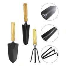 Kit De Jardinagem Extragrande De Metal Com Cabo De Madeira - multicolorido - Visão 1