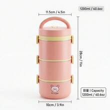 Portable 304 Stainless Steel Thermal Lunch Box, Sealed Leak Proof Bento Box, Dishwasher & Microwave Allowable,Reusable Fruit Salad Food Storage Container, Suitable For Student And Adult Use In School, Office,Picnic, Travel,Back To School - Multicolor - View 28
