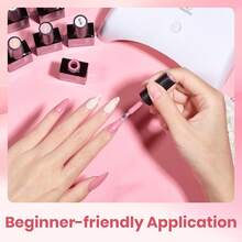 Beetles 6 Colors Vanilla Cloud Nude Pink Gel Nail Polish Set, Light Nude Pink Gel Polish Kit, Soak Off UV LED Nail Art Manicure - 6 Colors Vanilla Cloud Nude Pink - 查看 6