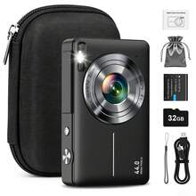 Digital Camera+Carrying & Protective Case Set, FHD 1080P 44MP Digital Point And Shoot Camera With 1 Rechargeable Batteries,32GB Memory Card+Carrying & Protective Case,Compact Small Camera For Boys Girls Beginners - View 12