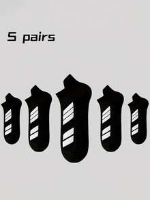 5 Pairs/1 Pair/3 Pairs Unisex Outdoor Sports Socks, Spring/Summer Thin Breathable Boat Socks, Toe-Split Design, Running Socks, Daily Fitness Socks - Multicolor - View 13