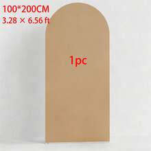 Khaki Arch Backdrop, 5ft, 6ft, 6.6ft, 7.2ft Wedding Arch Cover, Double-Sided Spandex Fabric Arch Backdrop, Dome Arch Backdrop, Suitable For Birthday Party Wedding Arch Frame Decoration (Arch Frame Not Included, Only Fabric Backdrop Provided) - Khaki - View 9