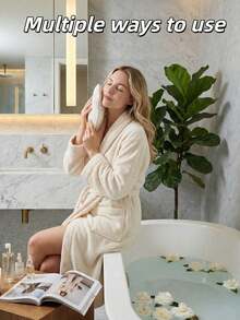 Reusable Facial Steam Towel, Hot & Cold Compress Facial Care Towel, Soft Skincare Towel, Suitable For Home And Beauty Salon - Multicolor - View 9