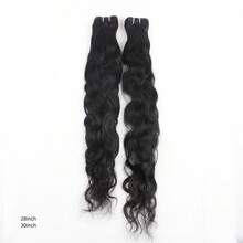 2PCS Natural Wave Bundles Human Hair Natural Hair Extensions Human Hair Weave Bundles Natural Color Can Be Dyed - Natural Black - View 30