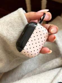 黑色简约波点保护壳，兼容苹果第三代Pro；蓝牙耳机套，兼容 Pro第二/三/四代，防噪音。 - 淺粉色 - 查看 2