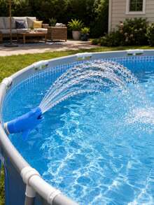 1pc/Set 3/4" Adjustable Spray Flow, Easy Install ABS Shark Head Pool Fountain, Summer Blue/White/Black Shark Shaped Pool Waterfall Nozzle, For Intex Drain, Above Ground Pool, Backyard, Garden, Spa And Outdoor Summer Decoration - Multiple Colors - View 4