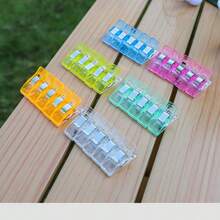 12 PCS Outdoor Light String Plastic Clips, Camping Ambiance Lamp Clip,Windproof Tent Fixing Clips Suitable For Use With Outdoor,Fabric, Quilting, Embroidery, Handicrafts, Paperwork, And Binding Supplies - Multicolor - View 4
