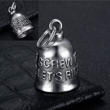 AD 1 buah Bel Motor, Aksesori Bel Sepeda, Perlengkapan Pelindung Keselamatan Bersepeda, Bel Malaikat Motor, Bel Pengusiran Setan, Motor Retro Punk, Bel Keberuntungan Sepeda Stainless Steel - Lonceng Ksatria LD - View 3