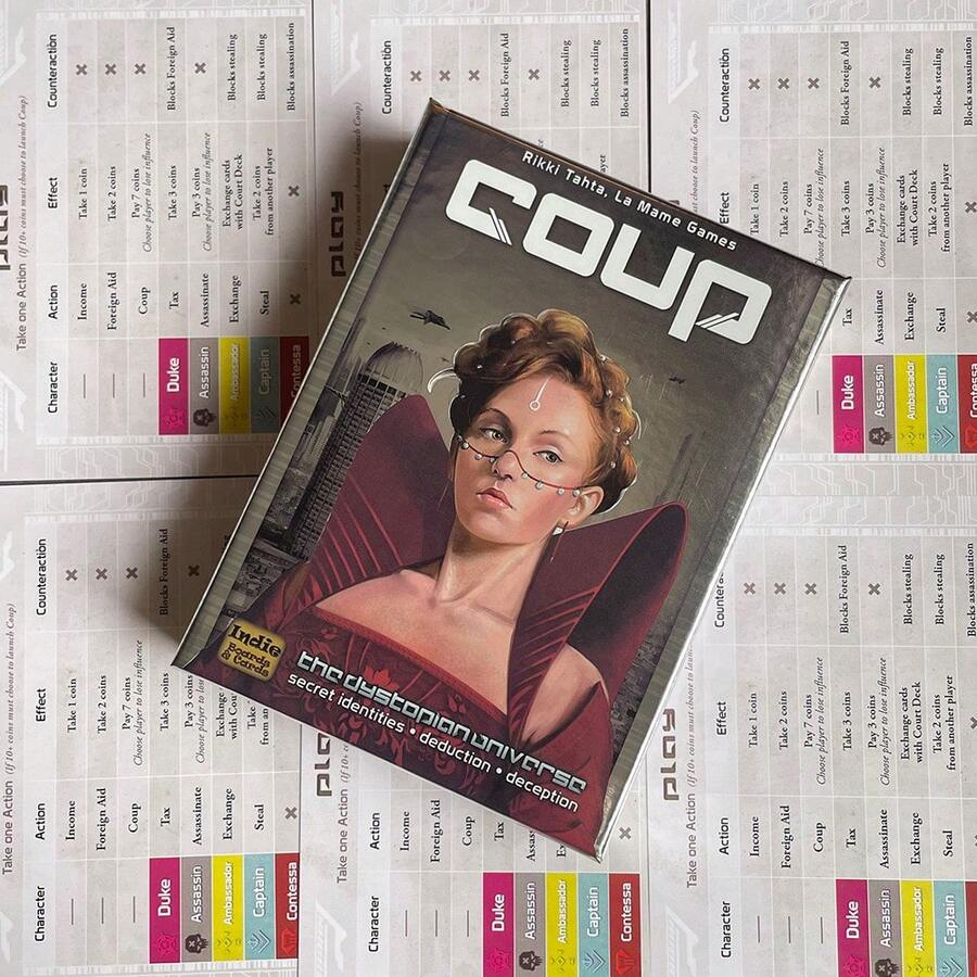 COUP Betrayal Coup Board Game Card Game Casual Party Game English Version - A - View 1
