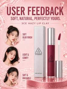3CE HAZY LIP CLAY#PLUM PUDDING 4g，絲滑不拔乾，顯色可疊加，黃皮白皮都適配 - #PLUM PUDDING - 查看 9
