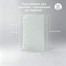 6pcs A4 A5 A6 A7 B5 Transparent Frosted Loose Leaf Binder Backing, Seal Book Cover, Sticker Backing, Sticker Album, Culture Stamp Page, Stamp Album Refill Page, 3D Sticker Book Board, Sticker Book, Used For Sticker Book Making, Book Cover, Office Stationery Supplies - 6pcs - View 5