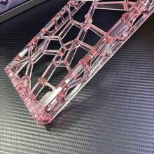 Kit de carcasa transparente para teclado PC, impreso en 3D & moldeado por inyección, compatible con Wooting 60HE y PCB de interruptor magnético, incluye placa difusora - Ver 4
