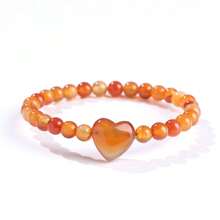 Pulsera de Corazón de Piedra Natural, Cuentas de Piedra Natural Combinadas con un Diseño de Corazón, Expresando Amor y Hermosas Bendiciones, Regalo Perfecto para Familia, Amantes y Amigos, Pulsera de Pareja para Uso Diario, Festivales y Fiestas - Multicolor - Ver 14