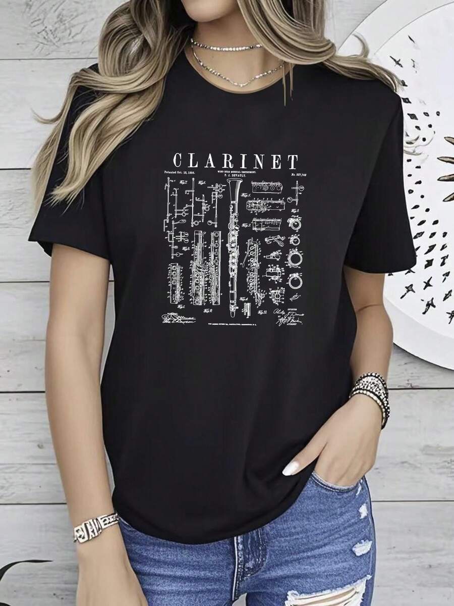 Women T-Shirts - 黑色 - 查看 1