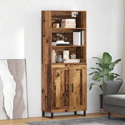Berkfield Highboard 2 Pcs Old Wood Engineered Wood